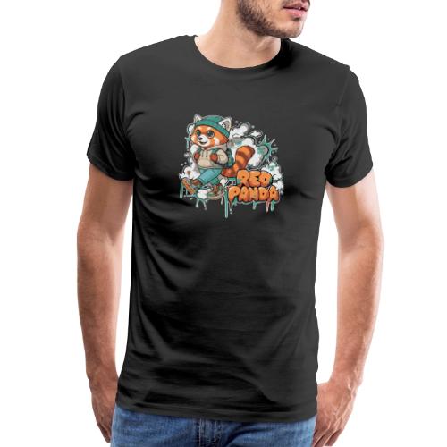 Red Panda Street Graffiti Vibes - Men's Premium T-Shirt