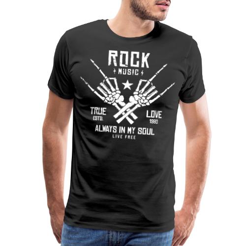 rock metal music - Men's Premium T-Shirt
