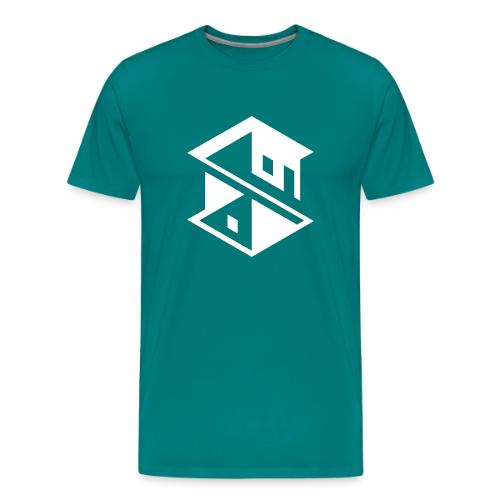 Unreal Estate Records Logo White - Men's Premium T-Shirt