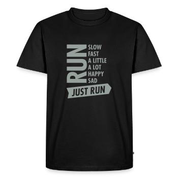 just_run - Men's Premium T-Shirt - black - Front - Nico (187cm)