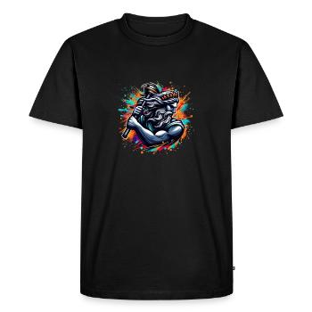 Zeus Greek god - Men's Premium T-Shirt - black - Front - Nico (187cm)