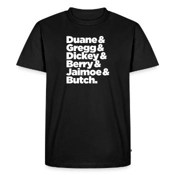 allman brothers white - Men's Premium T-Shirt - black - Front - Nico (187cm)