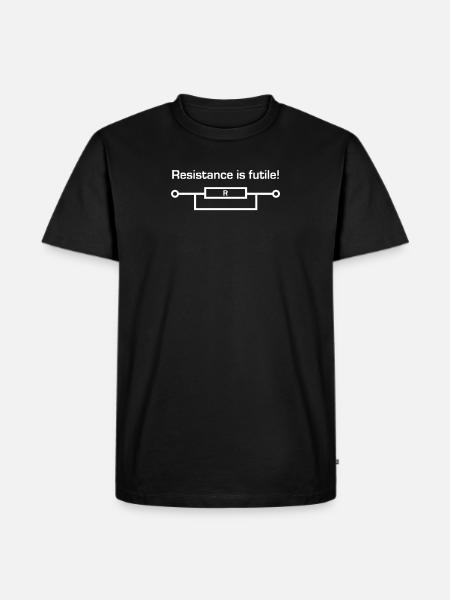 Resistance Is Futile Funny - Men's Premium T-Shirt - black