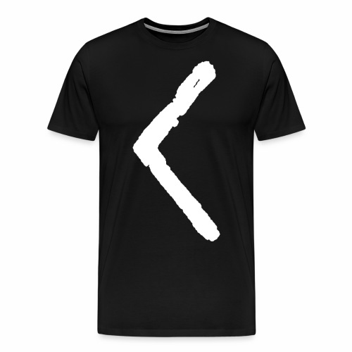 Elder Futhark Rune Kenaz - Letter C & K - Men's Premium T-Shirt