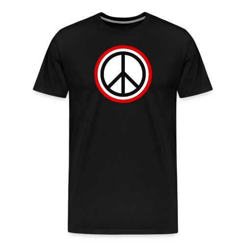 Peace Sign | Black White and Red - Men's Premium T-Shirt