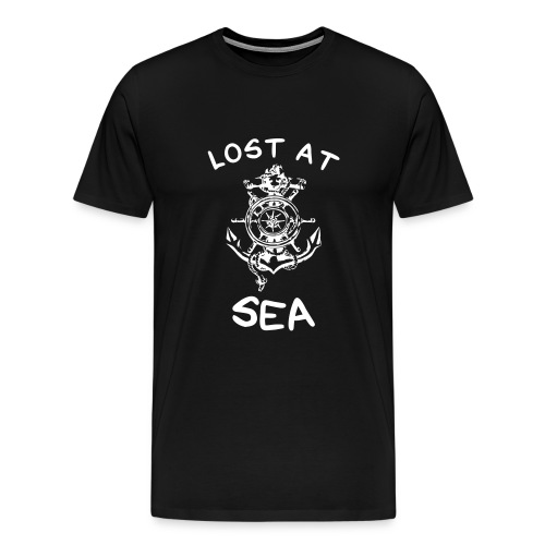 anchor compass steering wheel lost at sea - Men's Premium T-Shirt
