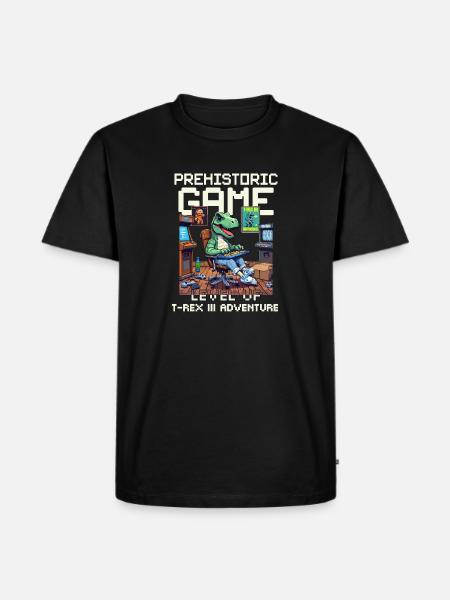 t-rex prehistoric game - Men's Premium T-Shirt - black