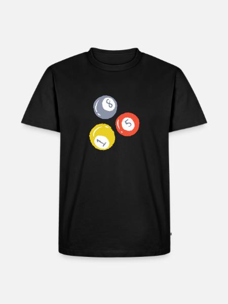 3 Billiards Ball - Men's Premium T-Shirt - black
