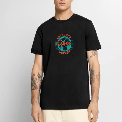 Eat, Sleep, Game, Repeat! (Fist) - Men's Premium T-Shirt