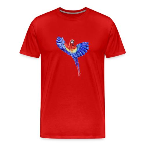 Scarlet macaw parrot - Men's Premium T-Shirt