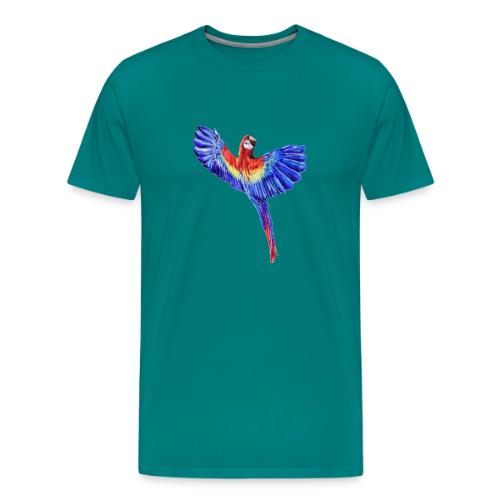 Scarlet macaw parrot - Men's Premium T-Shirt