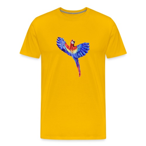 Scarlet macaw parrot - Men's Premium T-Shirt