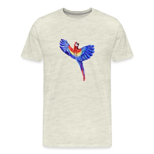 Scarlet macaw parrot - Men's Premium T-Shirt