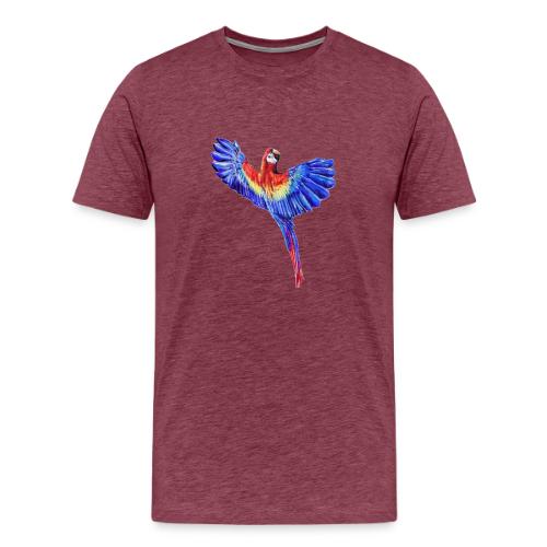 Scarlet macaw parrot - Men's Premium T-Shirt