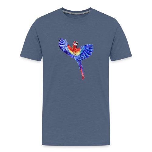 Scarlet macaw parrot - Men's Premium T-Shirt