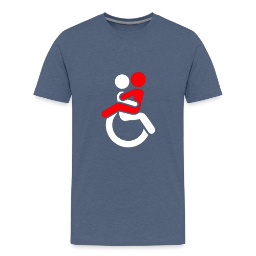 Wheelchair Love for adults. Humor shirt - Men's Premium T-Shirt