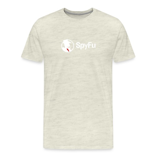 SpyFu Logo Horiz White - Men's Premium T-Shirt