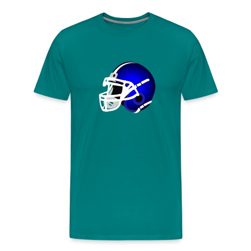 blue football helmet - Men's Premium T-Shirt