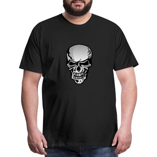 Chrome Skull Illustration - Men's Premium T-Shirt