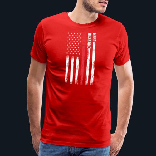 American Best Dad Hero Husband Father - Men's Premium T-Shirt