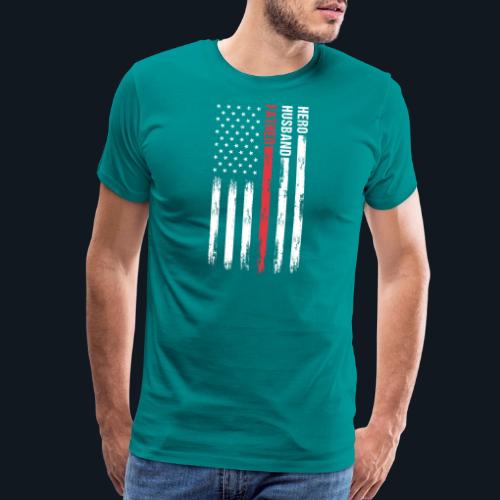 American Best Dad Hero Husband Father - Men's Premium T-Shirt