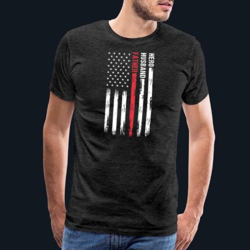 American Best Dad Hero Husband Father - Men's Premium T-Shirt