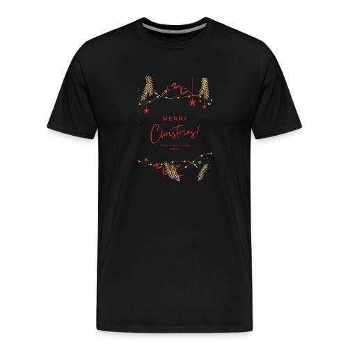 Merry Christmas Typography Design - Men's Premium T-Shirt