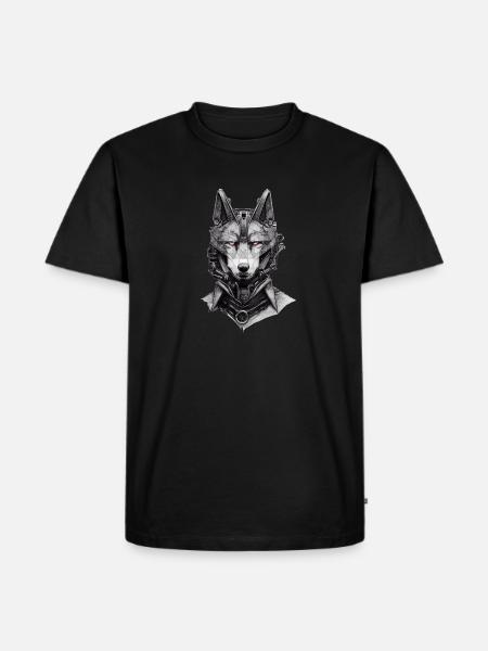 Android Wolf T-shirt - Men's Premium T-Shirt - black
