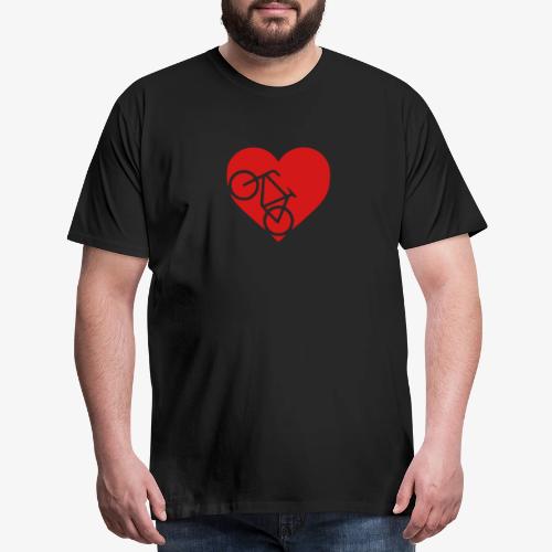 heart_bicycle_cutout - Men's Premium T-Shirt