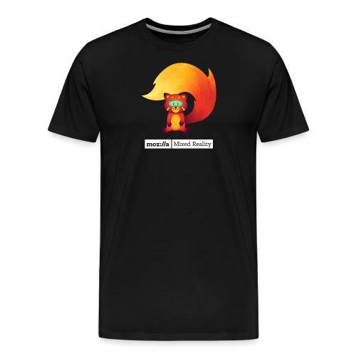Foxr Sitting (white MR logo) - Men's Premium T-Shirt