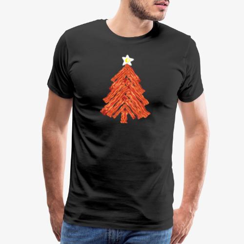 Funny Bacon and Egg Christmas Tree - Men's Premium T-Shirt