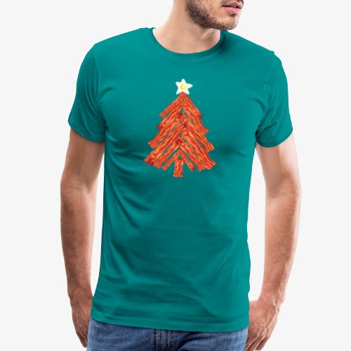 Funny Bacon and Egg Christmas Tree - Men's Premium T-Shirt