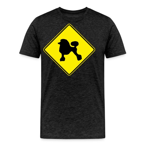 Australian Road Sign poodle - Men's Premium T-Shirt
