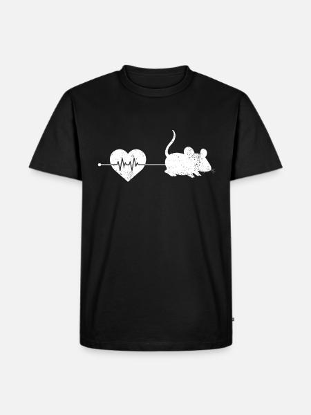 mouse heartbeat - Men's Premium T-Shirt - black