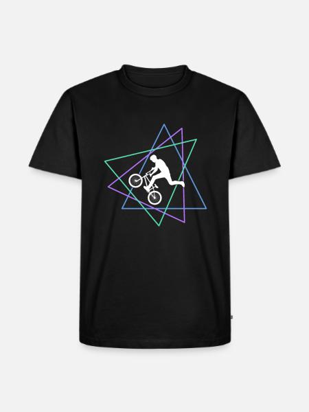 Geometric BMX Stunt Rider - Men's Premium T-Shirt - black