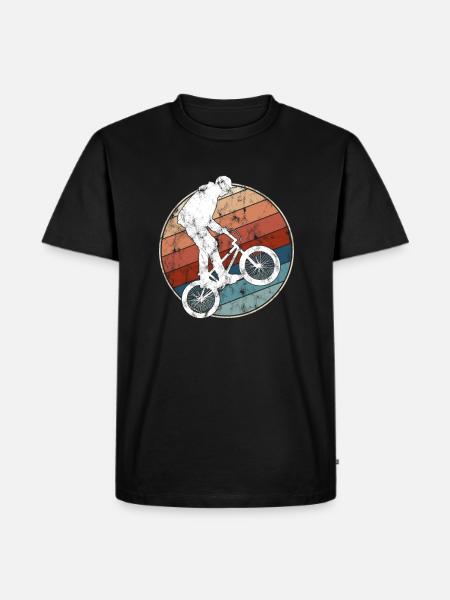 Retro BMX Rider - Men's Premium T-Shirt - black