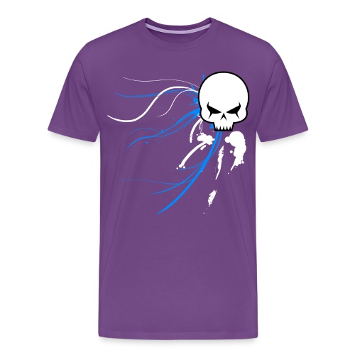cyber skull bluw - Men's Premium T-Shirt
