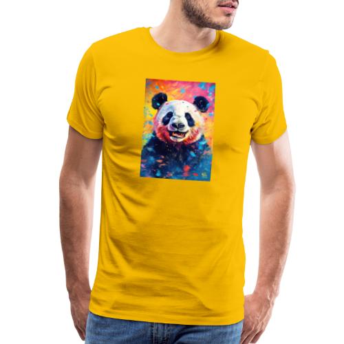 Paint Splatter Panda Bear - Men's Premium T-Shirt