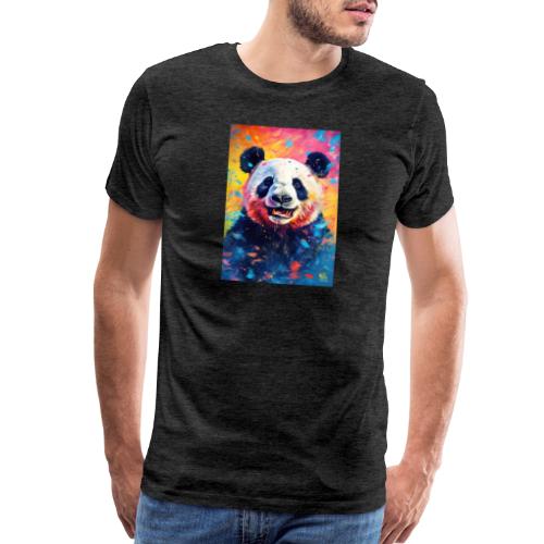 Paint Splatter Panda Bear - Men's Premium T-Shirt