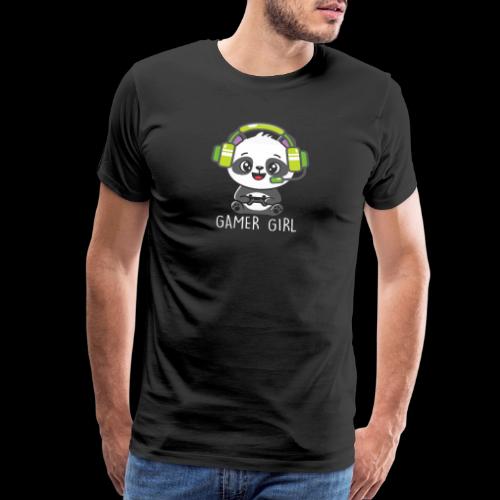 Cute Panda Gamer Girl - Men's Premium T-Shirt