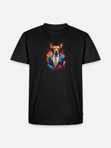 Dog in suit - Men's Premium T-Shirt - black