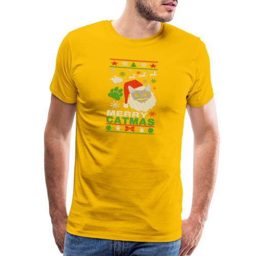 Merry Catmas Ugly Christmast Shirts - Men's Premium T-Shirt