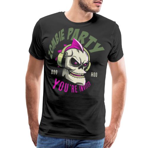 zombie party music skull - Men's Premium T-Shirt