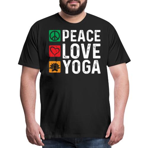 Peace Love Yoga - Men's Premium T-Shirt