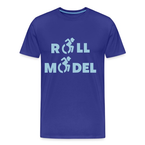 Roll model in a wheelchair, sexy wheelchair user - Men's Premium T-Shirt