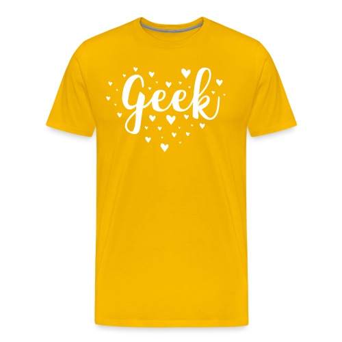 cute geek heart - Men's Premium T-Shirt