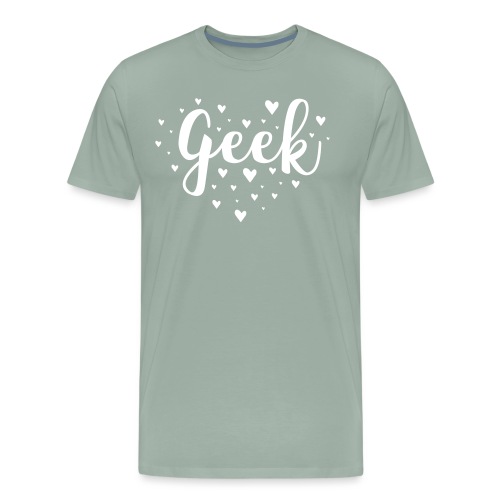cute geek heart - Men's Premium T-Shirt