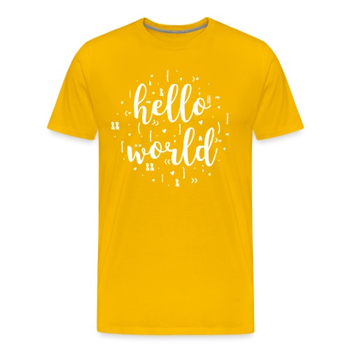hello world one color - Men's Premium T-Shirt
