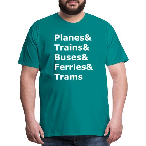 & Transportation - Light Lettering - Men's Premium T-Shirt