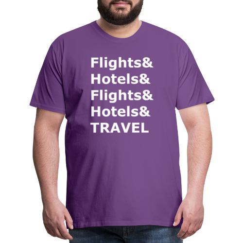 & Travel - Light Lettering - Men's Premium T-Shirt